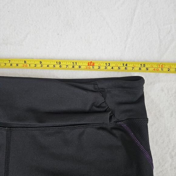 Athleta Quick Step Capri Leggings Size MP Black and Purple Cropped Active Wear - Picture 8 of 10